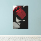 Impression de toile enroulée - Rose rouge simple (Insitu (Plancher de Bois))