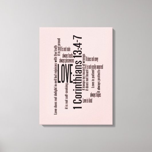Impression de toile enveloppée - L'amour est le mé (Recto)