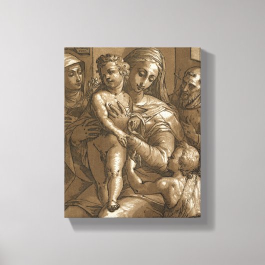 Impression de toile enveloppée "Vierge, Enfant et (Recto)