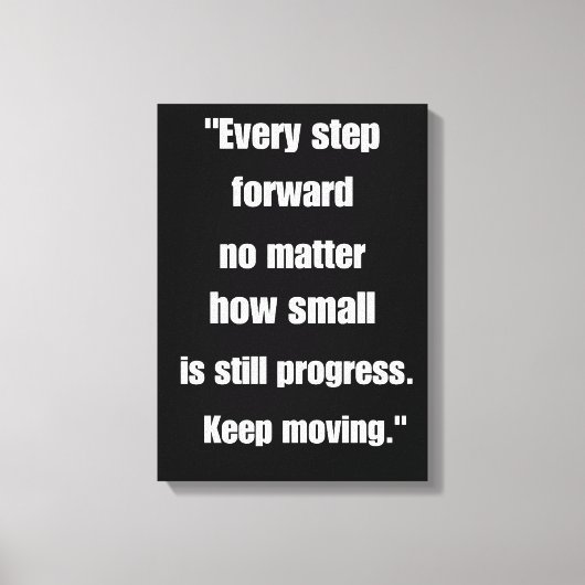 "Impression de toile étirée - Citation motivationn (Recto)