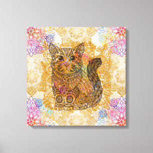 Impression de toile étirée de chat