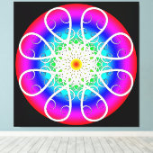 Impression de toile étirée de fleurs abstraites (Insitu (Plancher de Bois))