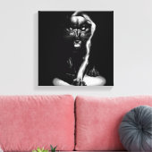 Impression de toile étirée de la Panthère noire (Insitu(Salon))