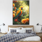 Impression de toile étirée de perroquet (Insitu(Chambre))
