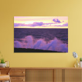 Impression de toile étirée de vague de coucher de (Insitu(Salon))