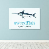 Impression de toile étirée d'espadon (Insitu (Plancher de Bois))