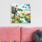 Impression de toile étirée du chasseur de canards  (Insitu(Salon))