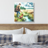 Impression de toile étirée du chasseur de canards  (Insitu(Chambre))