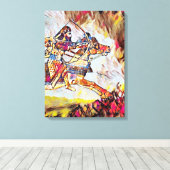 Impression de toile étirée du guerrier (Insitu (Plancher de Bois))