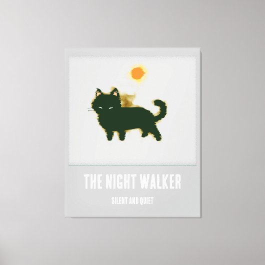 Impression de toile étirée en chat noir (Recto)