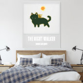 Impression de toile étirée en chat noir (Insitu(Chambre))