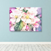 Impression de toile étirée en fleur de pomme (Insitu (Plancher de Bois))