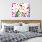 Impression de toile étirée en fleur de pomme (Insitu(Chambre))