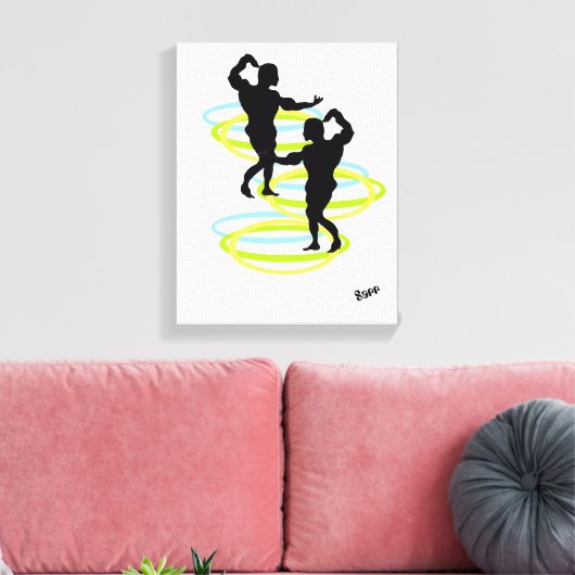 Impression de toile étirée : Mouvement (Insitu(Salon))