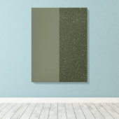 Impression de toile étirée verte Bruit et mousse ( (Insitu (Plancher de Bois))