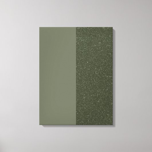 Impression de toile étirée verte Bruit et mousse ( (Recto)