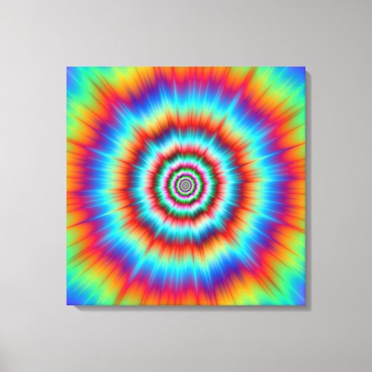 Impression de toile Explosion en bleu et orange (Recto)