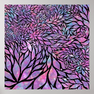 Impression de toile feuille impressionniste Abstra