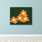 Impression de toile : Fleurs de lumière, dans l'ob (Insitu (Plancher de Bois))
