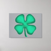 Impression de toile gris Clavier 4 feuilles Lucky  (Recto)