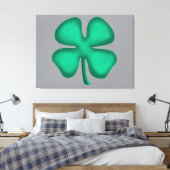 Impression de toile gris Clavier 4 feuilles Lucky  (Insitu(Chambre))