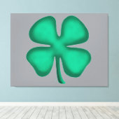 Impression de toile gris Clavier 4 feuilles Lucky  (Insitu (Plancher de Bois))