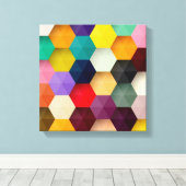 Impression de toile Hexagon (Insitu (Plancher de Bois))