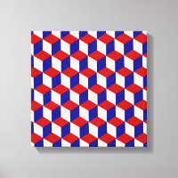 Impression de toile - Impression de bloc en rouge,
