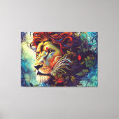 Impression de toile Jungle Lion (Recto)
