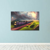 Impression de toile Locomotive Train (Insitu (Plancher de Bois))