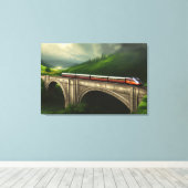 Impression de toile Locomotive Train (Insitu (Plancher de Bois))