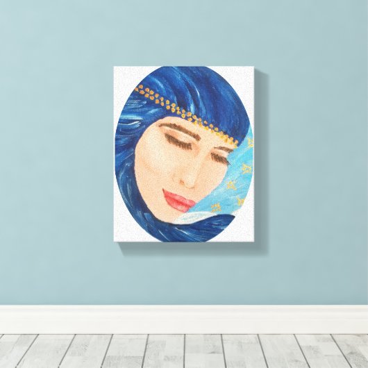 Impression de toile "Madonna of the Blue Light" ©2 (Insitu (Plancher de Bois))