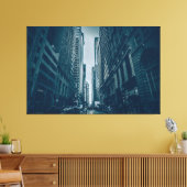 Impression de toile - Metropolis Blue Monochrome (Insitu(Salon))