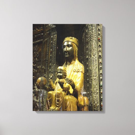 impression de toile noire madonna montserrat (Recto)