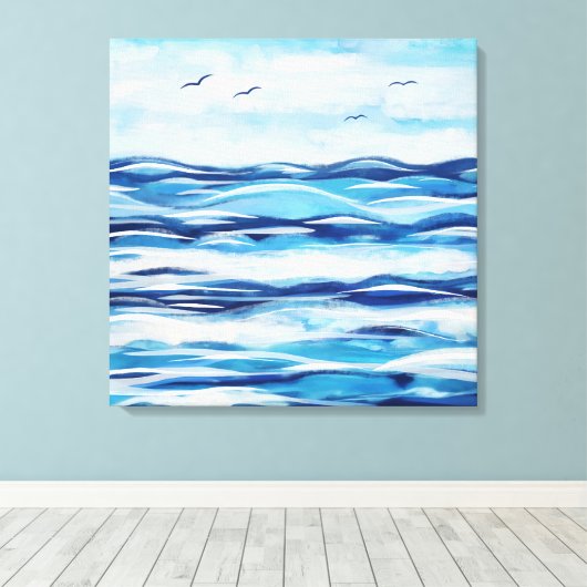 Impression de toile océanique côtière (Insitu (Plancher de Bois))