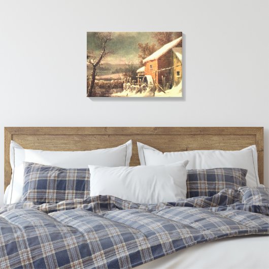 Impression de toile Old Mill In Winter Currier & I (Insitu(Chambre))