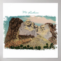 Impression de toile peinte Mt. Rushmore