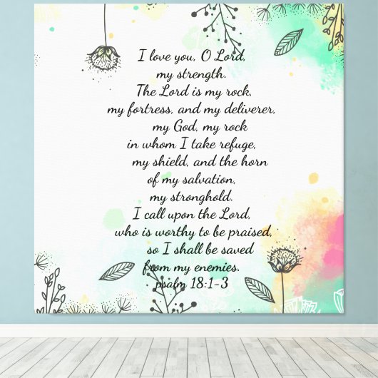 Impression de toile Psalm 18 (Insitu (Plancher de Bois))