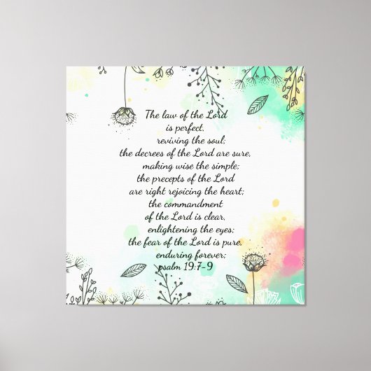 Impression de toile Psalm 19 (Recto)