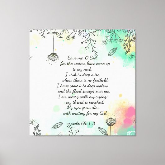 Impression de toile Psalm 69 (Recto)