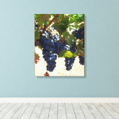 Impression de toile - Raisins violets sur la vigne (Insitu (Plancher de Bois))