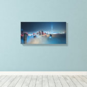 Impression de toile - Skyline de Dubaï sur une jou (Insitu (Plancher de Bois))