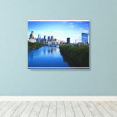 Impression de toile Skyline de Philadelphie (Insitu (Plancher de Bois))