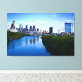 Impression de toile Skyline de Philadelphie (Insitu (Plancher de Bois))