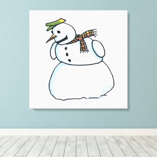 Impression de toile Snowman (Insitu (Plancher de Bois))