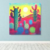 Impression de toile, soleil sur le plateau Cactus (Insitu (Plancher de Bois))