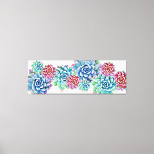 Impression de toile succulente de 60 po x 20 po