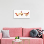 Impression de toile - Trois poulets d'élevage (Insitu(Salon))