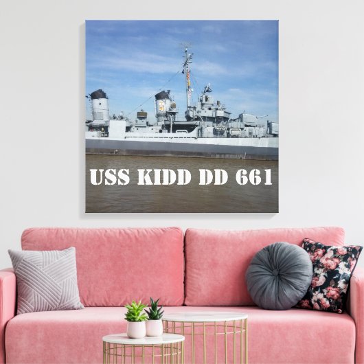 Impression de toile USS KIDD DD 661 (Insitu(Salon))