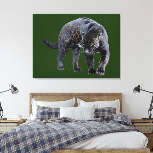 Impression de toile verte Jaguar Diablo (Insitu(Chambre))